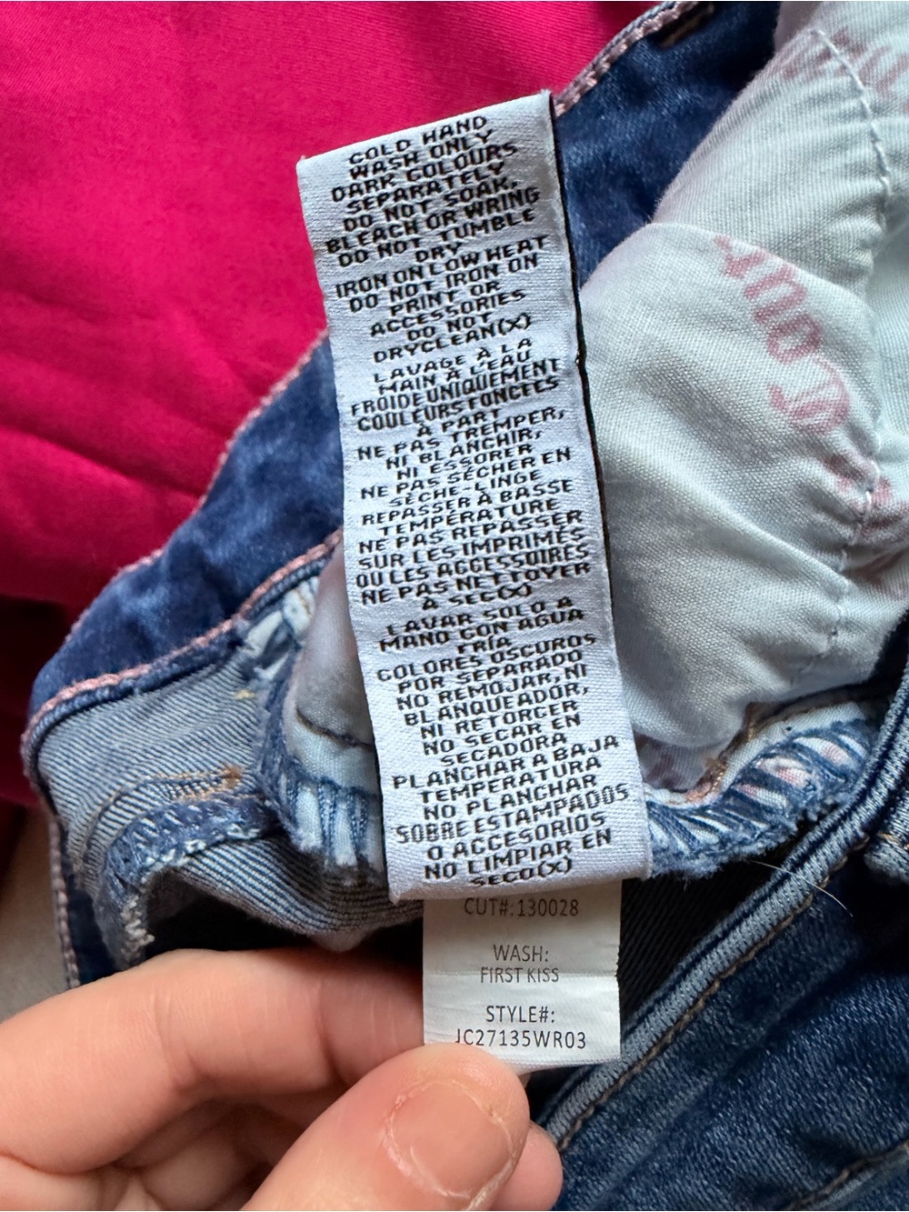 Juicy Couture Blue Bootcut Jeans with Rhinestone Back Pocket Script - Picture 5 of 5